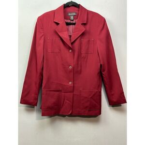 Blacker by Stanley Blacker Red Career Blazer Jacket Womens Size 18 Retro 70's‎